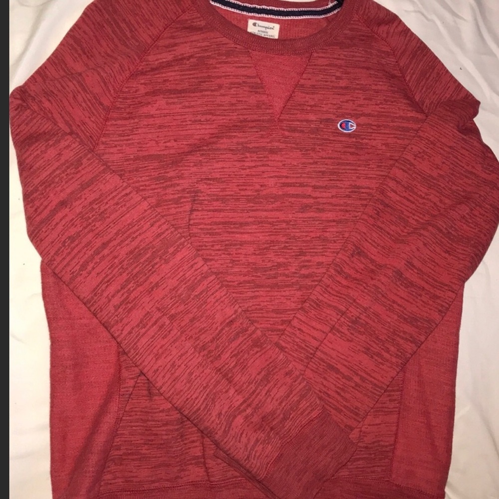 Red Champions crew neck sweater large